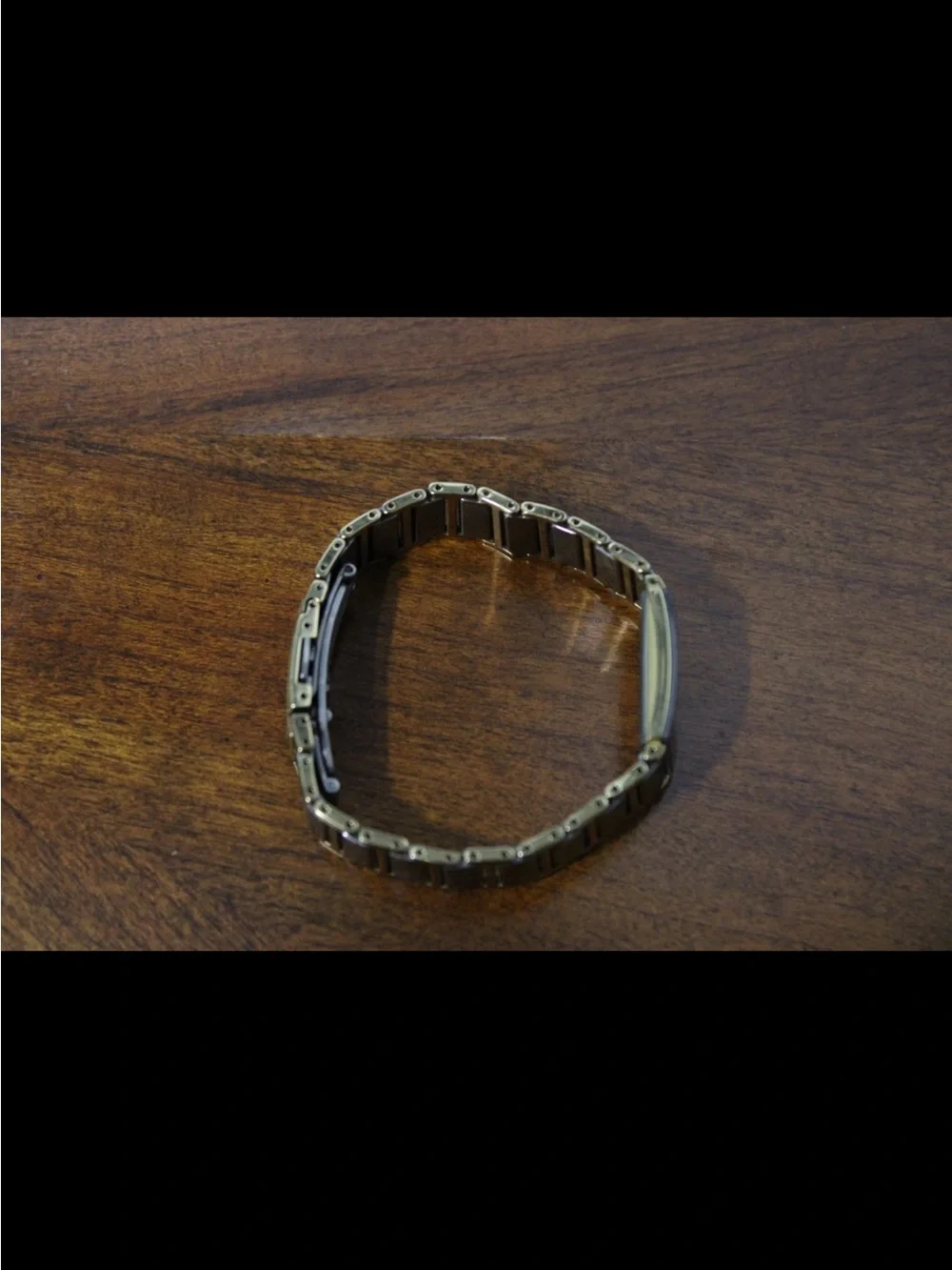 Rado dark grey  and Gold Square Ceramic Bracelet Watch